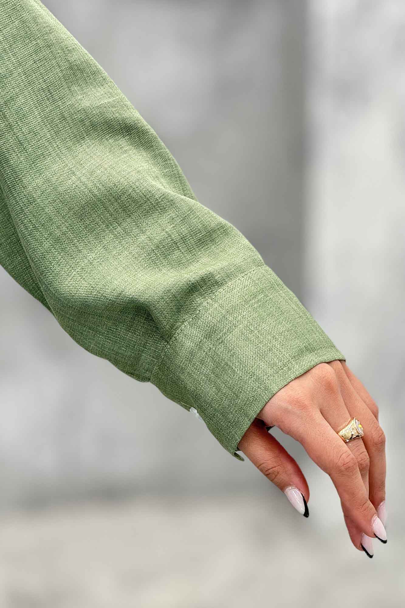 پیراهن شانتون بلند یقه بلیطی پایین چین دار