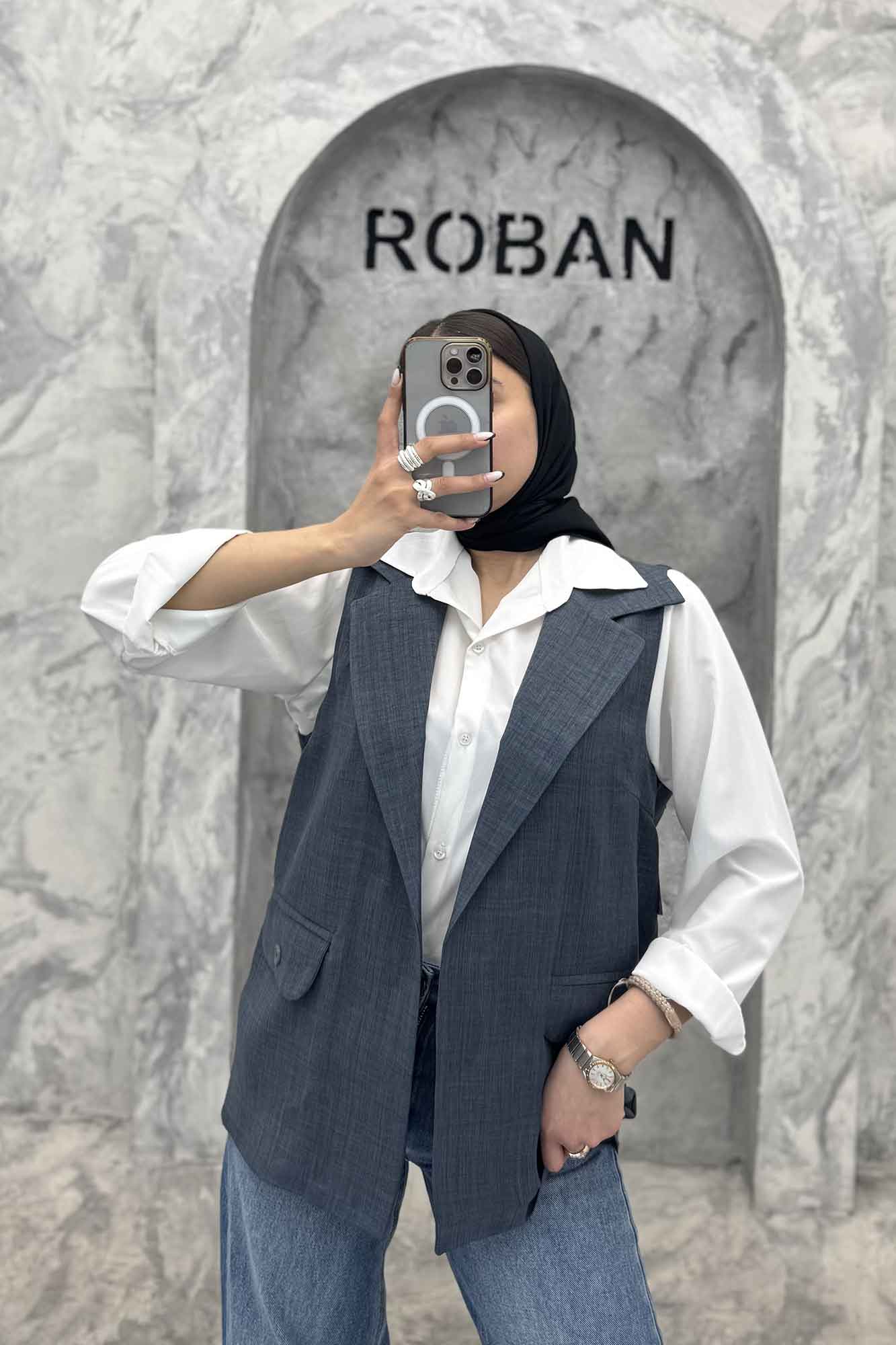 وست بلند شانتون دو جیب دکمه