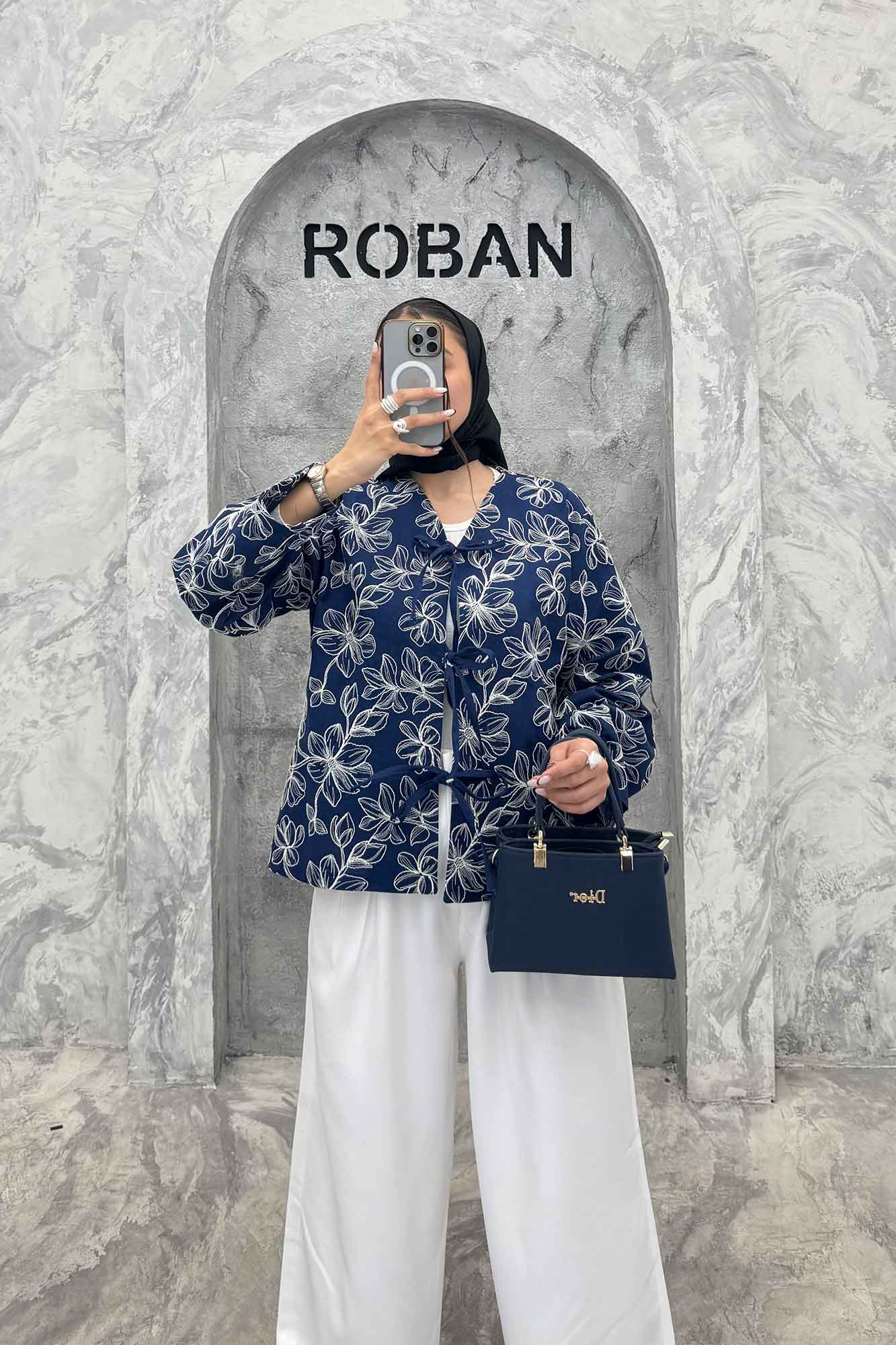 کت بنددار طرح گل