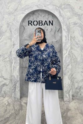 کت بنددار طرح گل