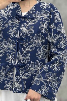 کت بنددار طرح گل