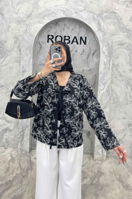 کت بنددار طرح گل