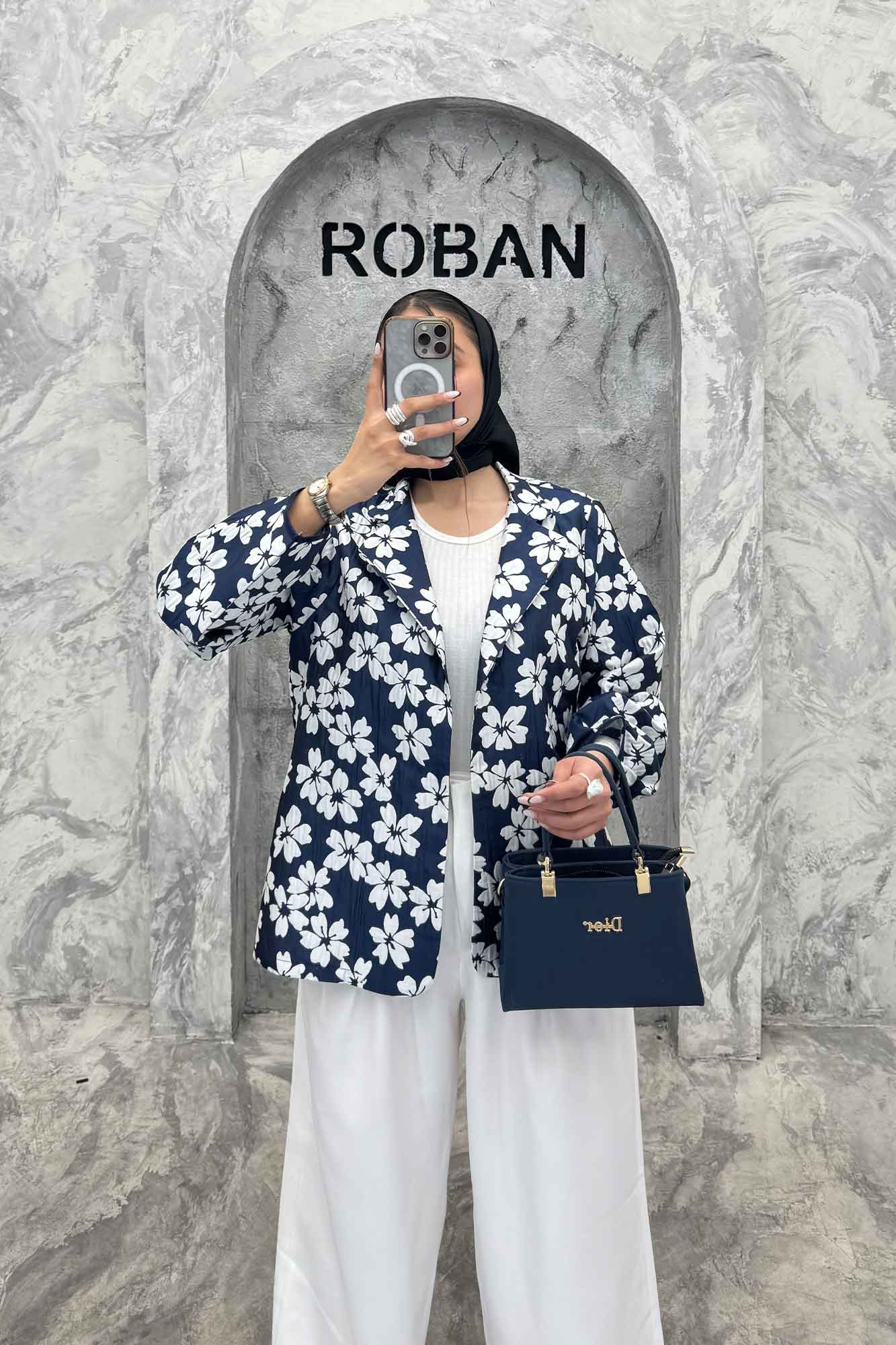 کت ژاکارد طرح گل