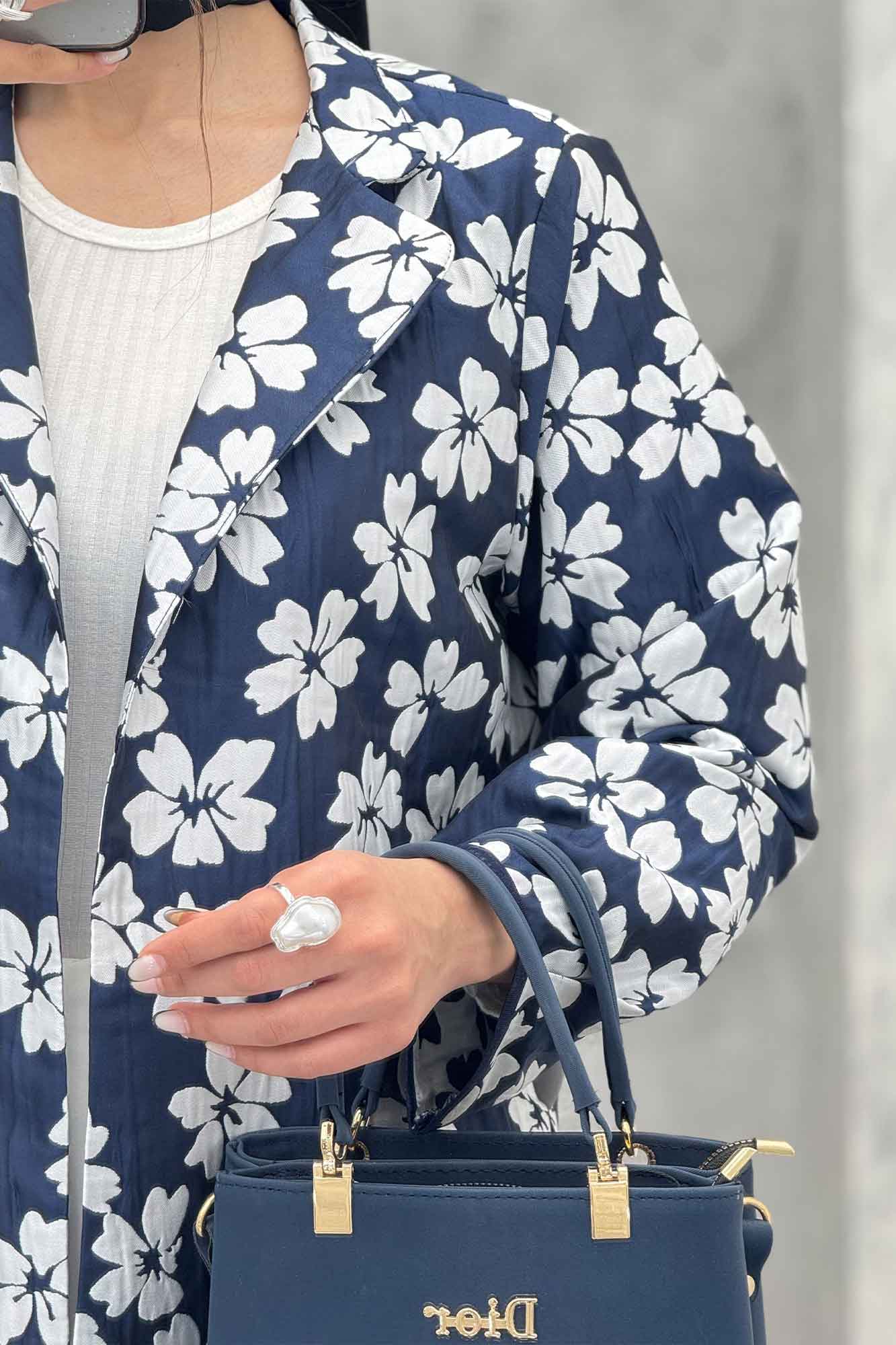 کت ژاکارد طرح گل