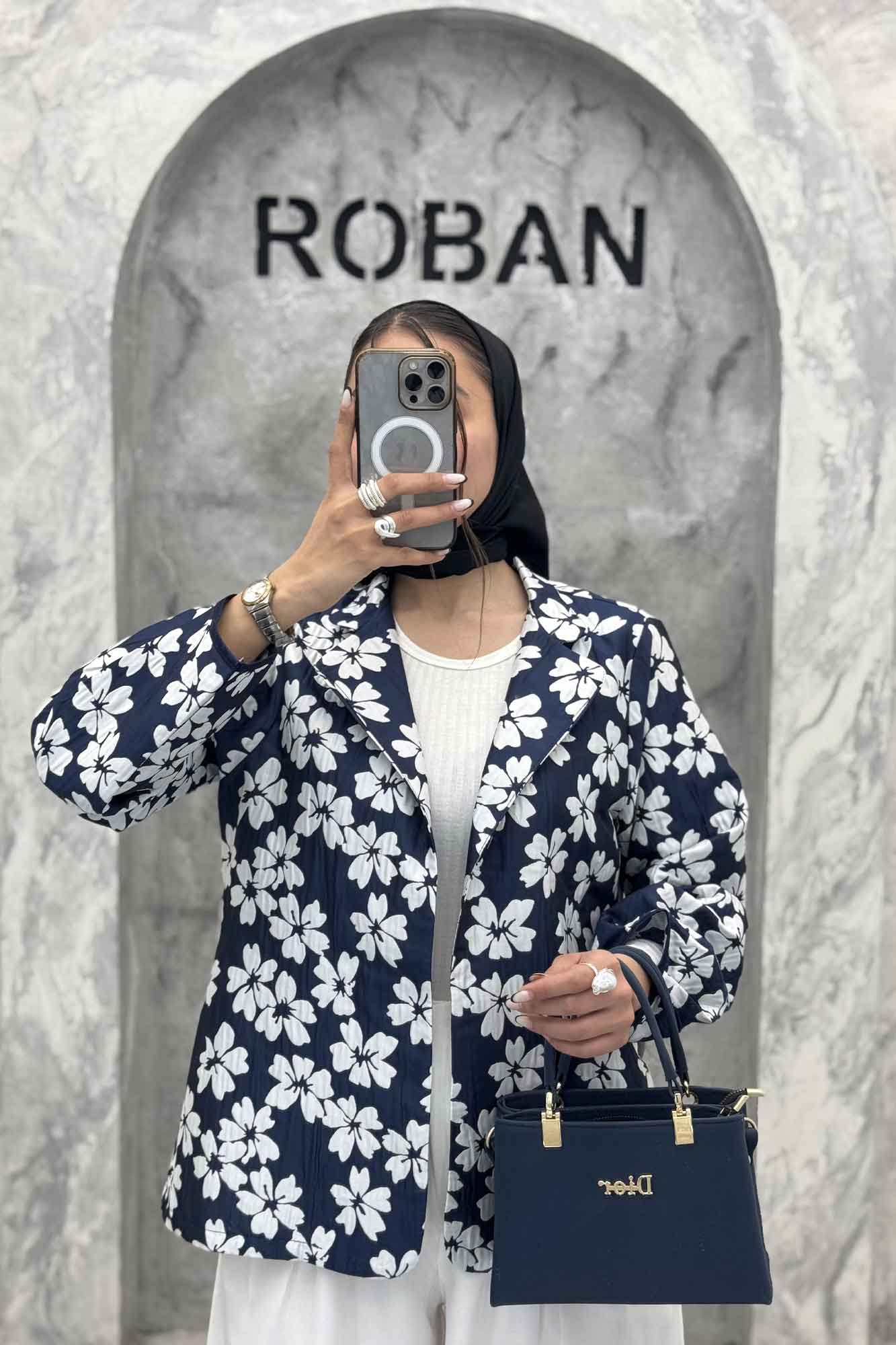 کت ژاکارد طرح گل