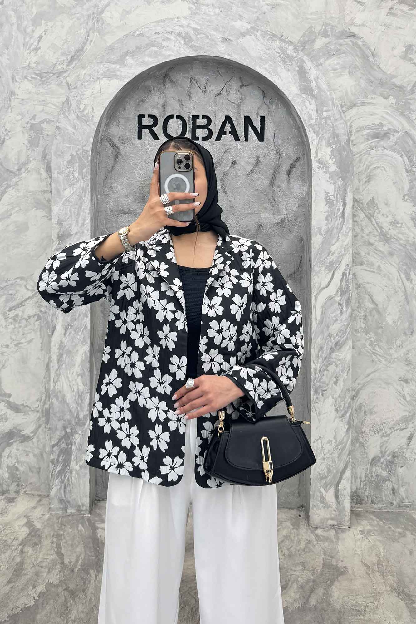 کت ژاکارد طرح گل