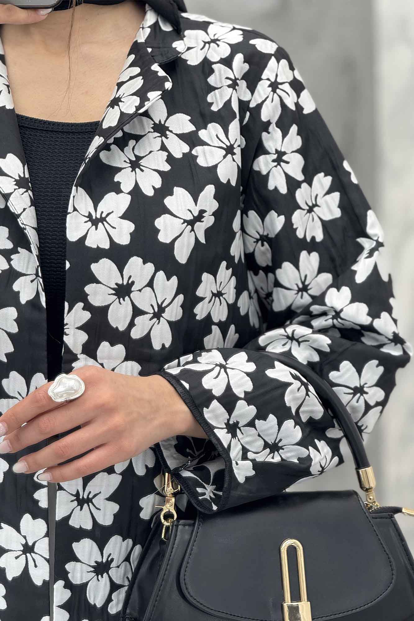 کت ژاکارد طرح گل