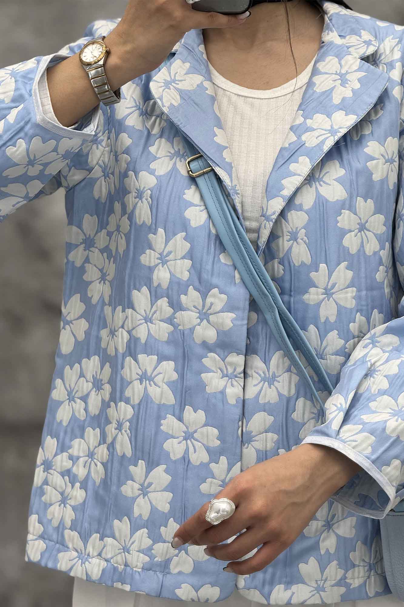 کت ژاکارد طرح گل