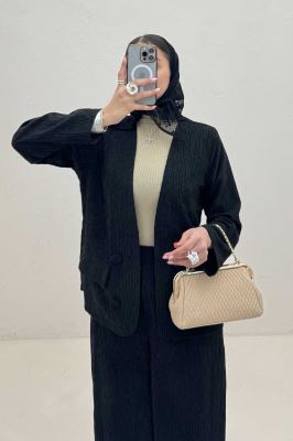 ست کت و شلوار شانل راه راه