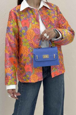 کت ژاکارد آبرنگی طرح گل