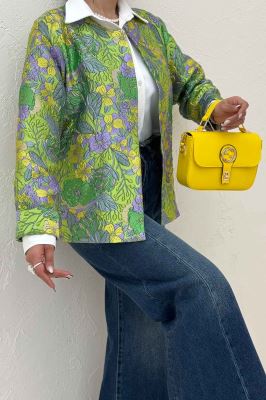 کت ژاکارد آبرنگی طرح گل