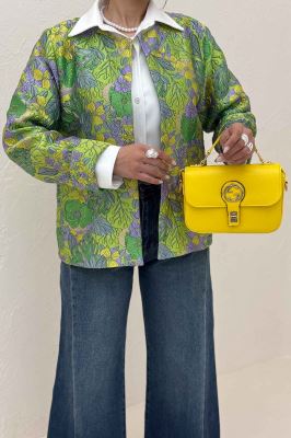 کت ژاکارد آبرنگی طرح گل