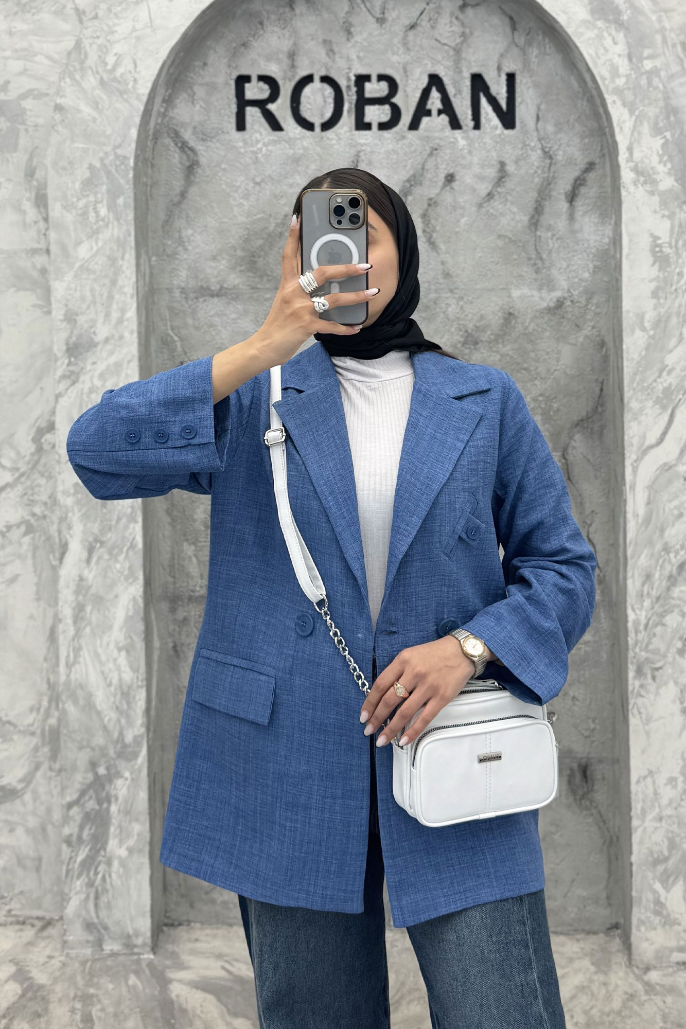 کت شانتون راه راه دو جیب پاکتی رایلی