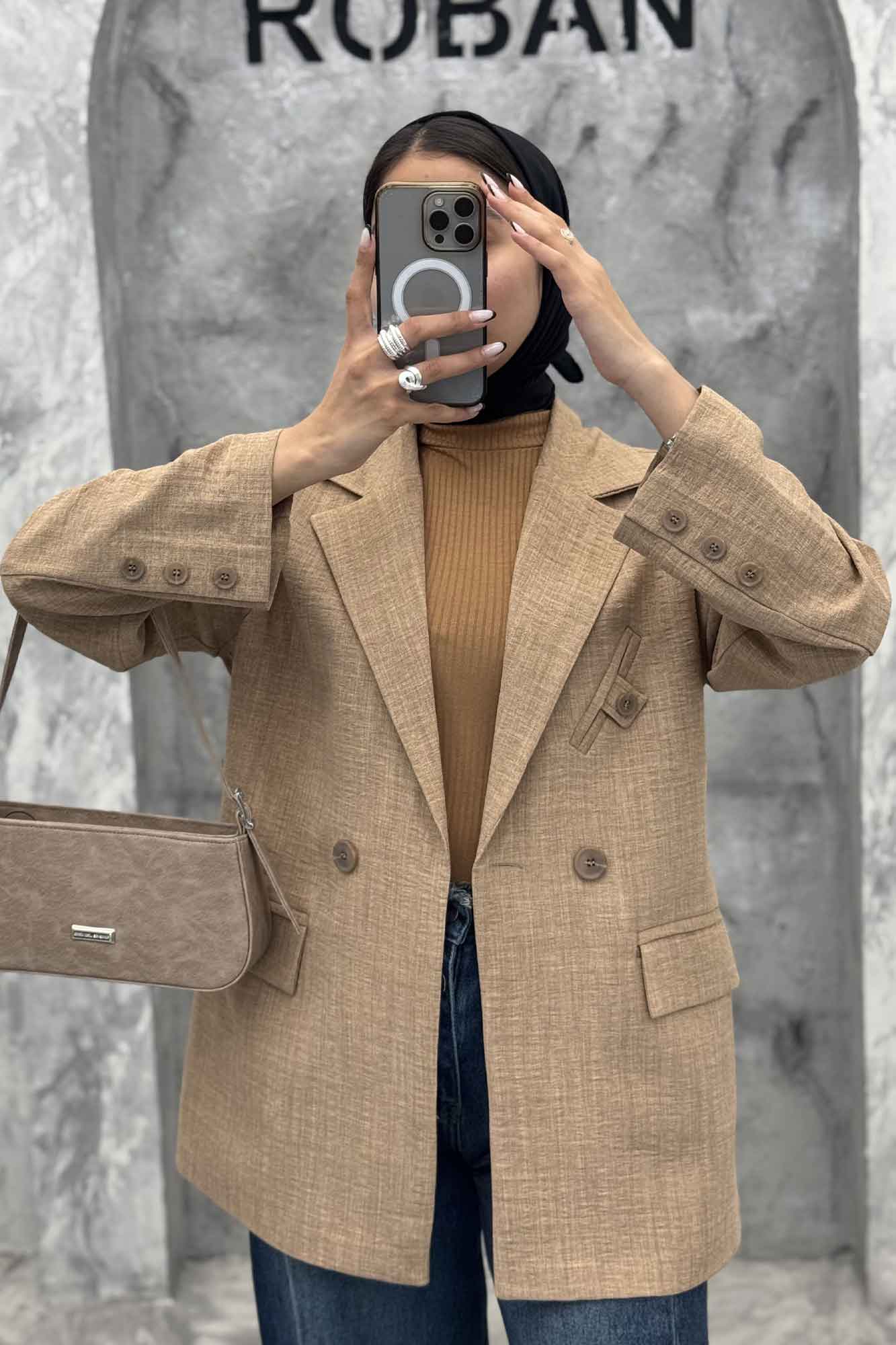 کت شانتون راه راه دو جیب پاکتی رایلی