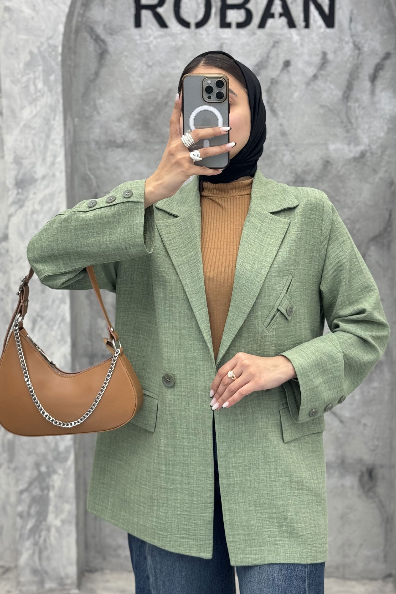 کت شانتون راه راه دو جیب پاکتی رایلی