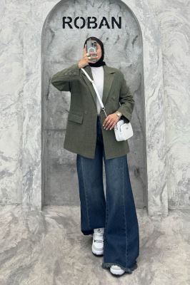 کت شانتون راه راه دو جیب پاکتی رایلی