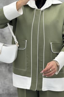 ست کت و شلوار مازراتی مغزی دوزی حاشیه سفید مگان