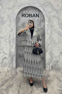 ست کت و دامن ژاکارد مراکشی تامیلا