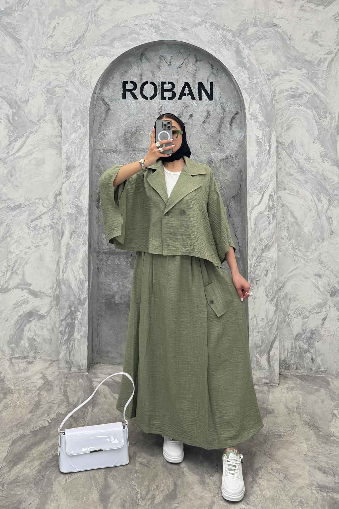 ست کت و دامن خفاشی شانتون مارتا