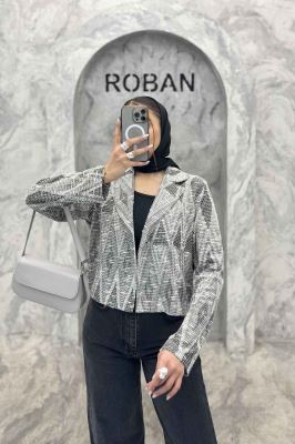 کت تک مینیمال ژاکارد مراکشی