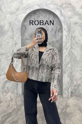 کت تک مینیمال ژاکارد مراکشی