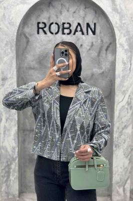 کت تک مینیمال ژاکارد مراکشی