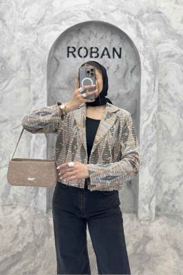 کت تک مینیمال ژاکارد مراکشی