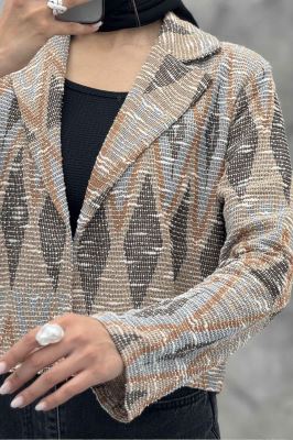 کت تک مینیمال ژاکارد مراکشی