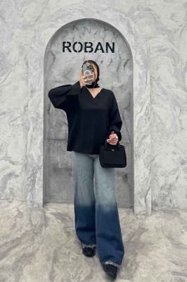 بلور یقه هفت شانتون راه راه آستین چاکدار