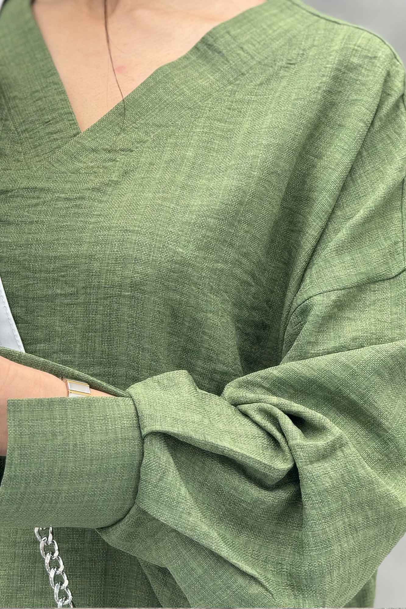 بلور یقه هفت شانتون راه راه آستین چاکدار