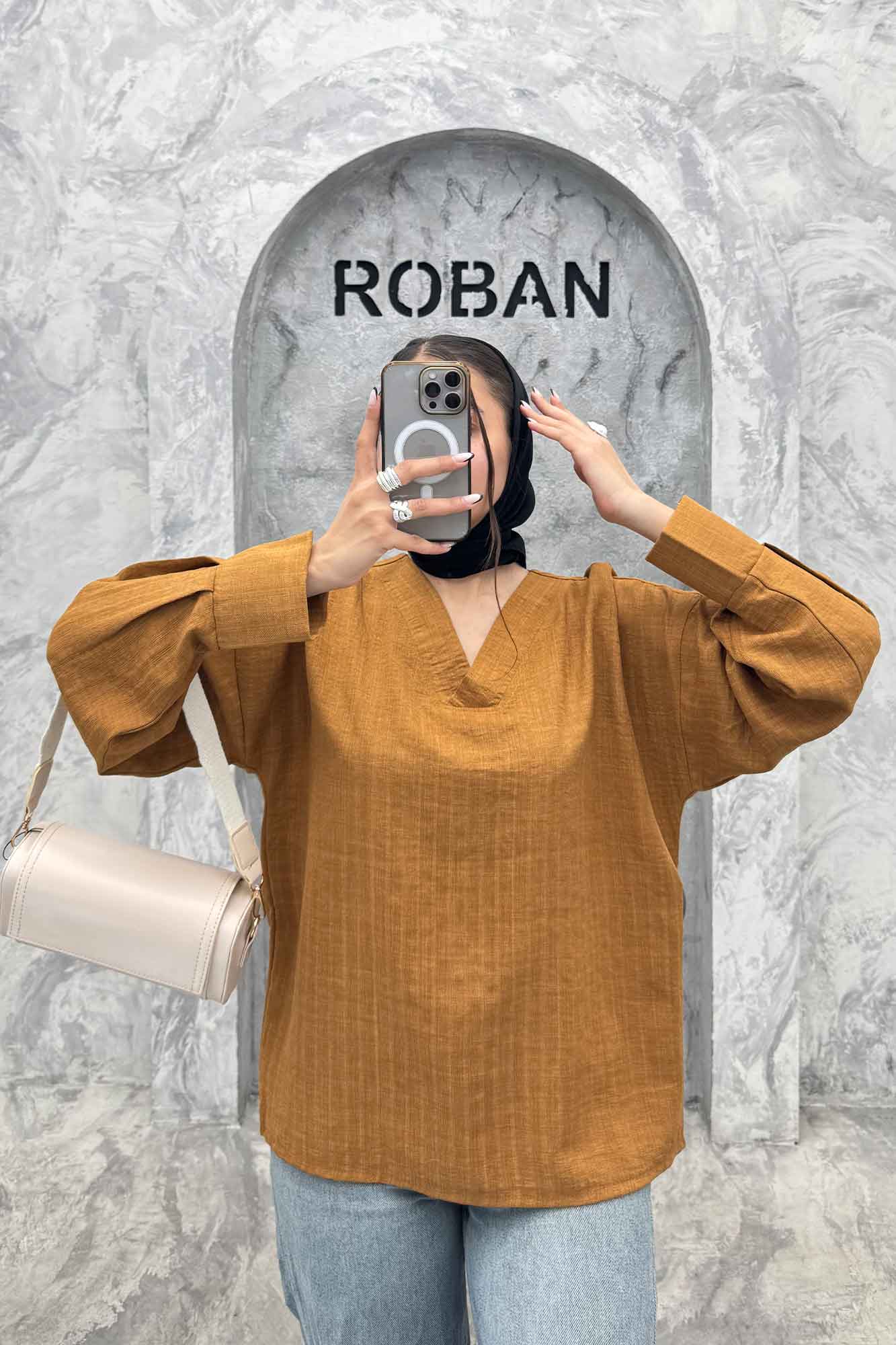 بلور یقه هفت شانتون راه راه آستین چاکدار