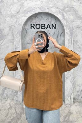 بلور یقه هفت شانتون راه راه آستین چاکدار