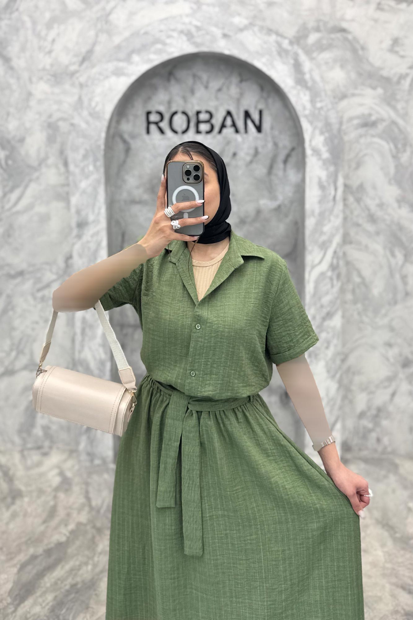 ست بلوز و دامن شانتون راه راه مروا