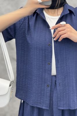 ست بلوز و دامن شانتون راه راه مروا