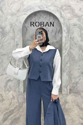 ست کت و شلوار ژیله دار دیپلمات ترک