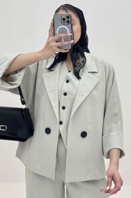 ست کت و شلوار ژیله دار دیپلمات ترک