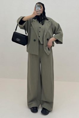 ست کت و شلوار ژیله دار دیپلمات ترک