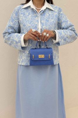 کت و دامن لینن سوزن دوزی