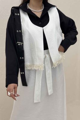 ست وست و دامن پایین ریش کریشه