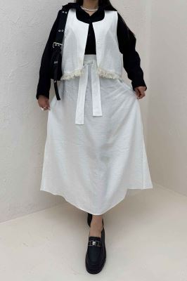 ست وست و دامن پایین ریش کریشه