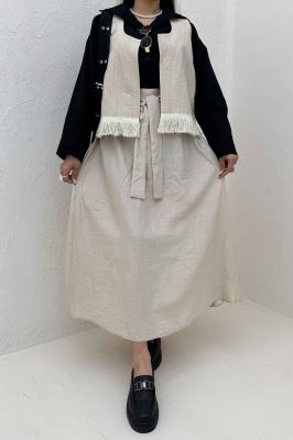 ست وست و دامن پایین ریش کریشه