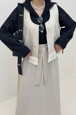 ست وست و دامن پایین ریش کریشه