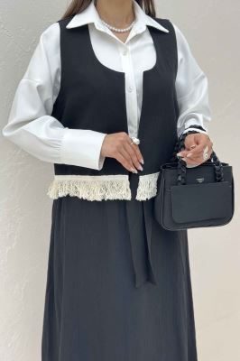 ست وست و دامن پایین ریش کریشه