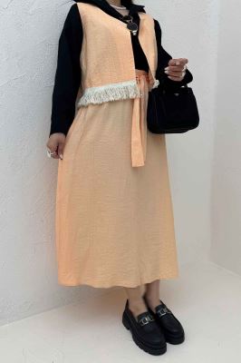 ست وست و دامن پایین ریش کریشه