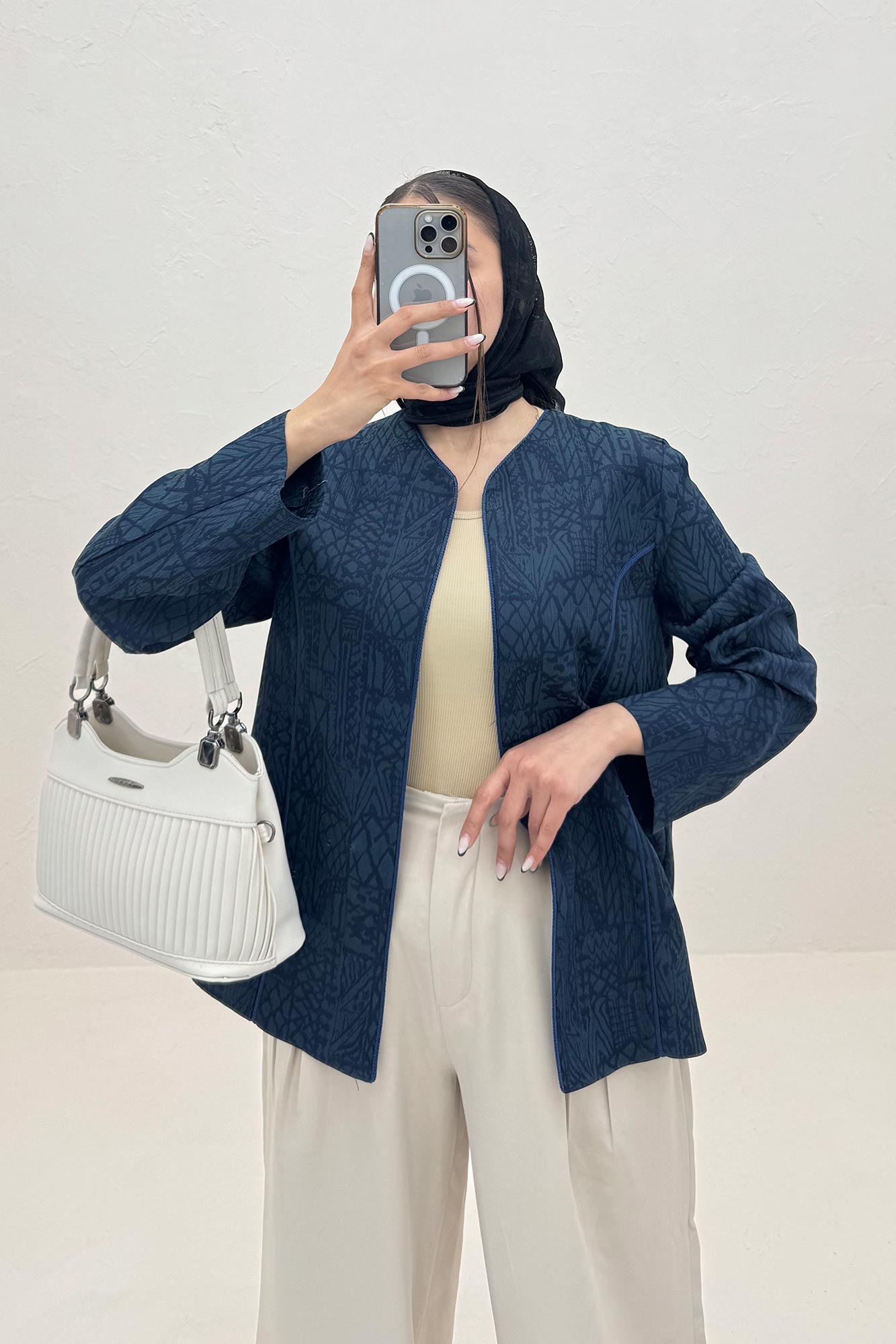 کت ژاکارد مغزی دوزی