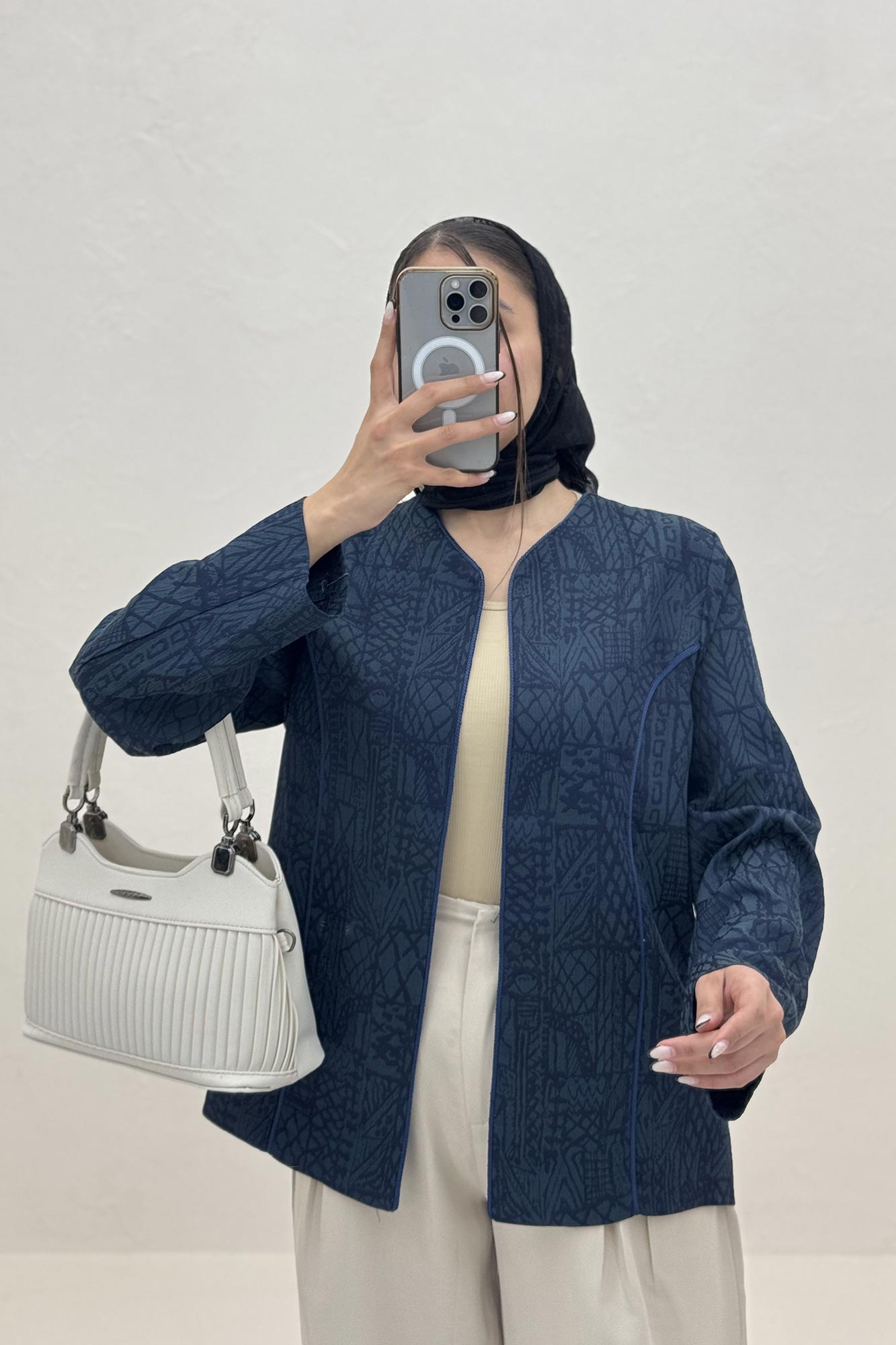 کت ژاکارد مغزی دوزی