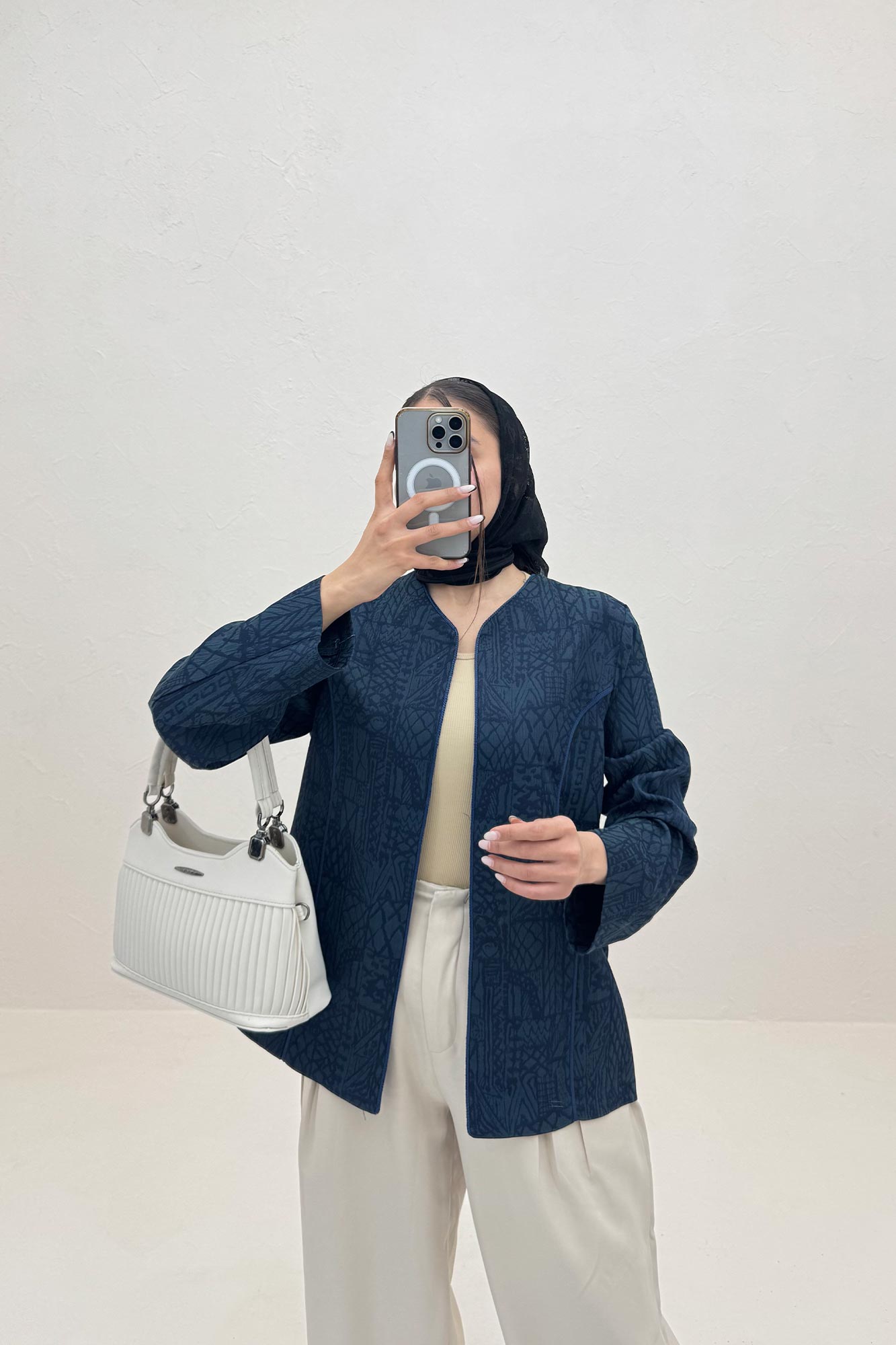 کت ژاکارد مغزی دوزی