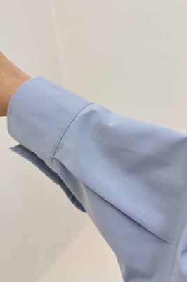 شومیز مانتویی دو جیب پاکتی داکرون