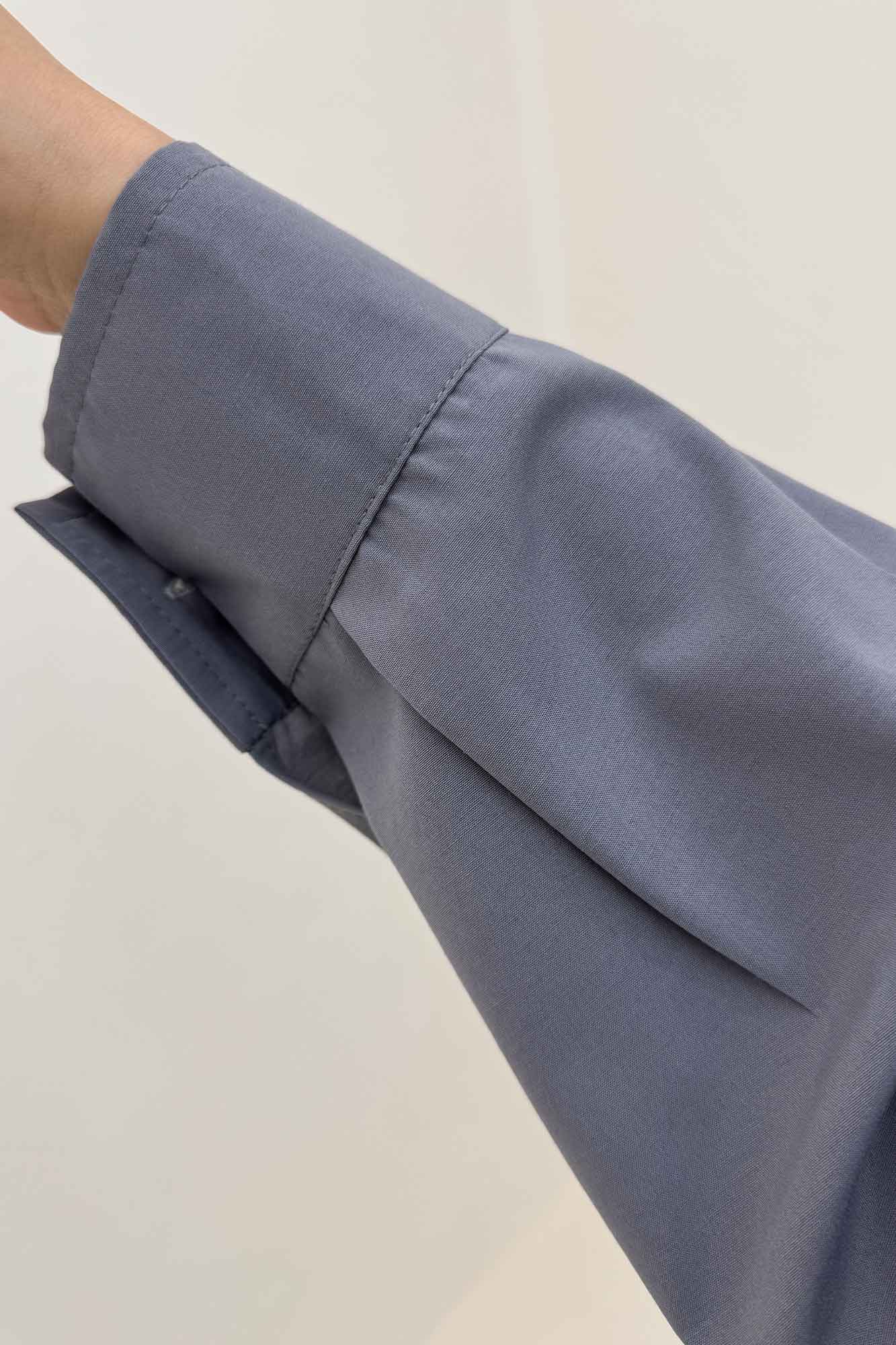 شومیز مانتویی دو جیب پاکتی داکرون