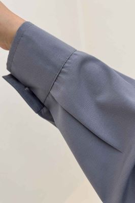 شومیز مانتویی دو جیب پاکتی داکرون